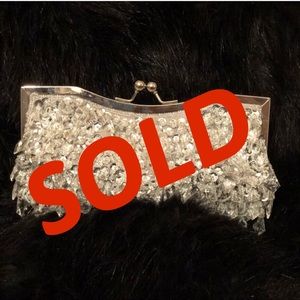 Silver sequin clutch (SOLD)
